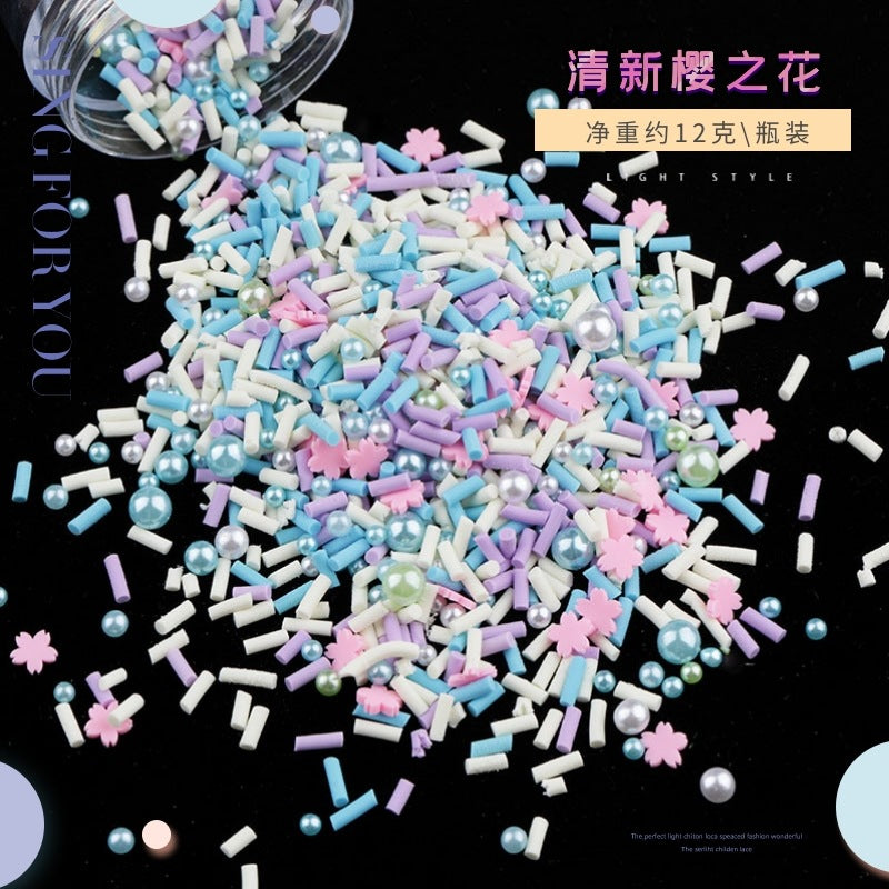 Wholesale DIY Crystal Dropping Gel Fruit Soft Pottery Candy Accessories  In Globe Balls Snow Stars Pearl Flowing Sand Filler